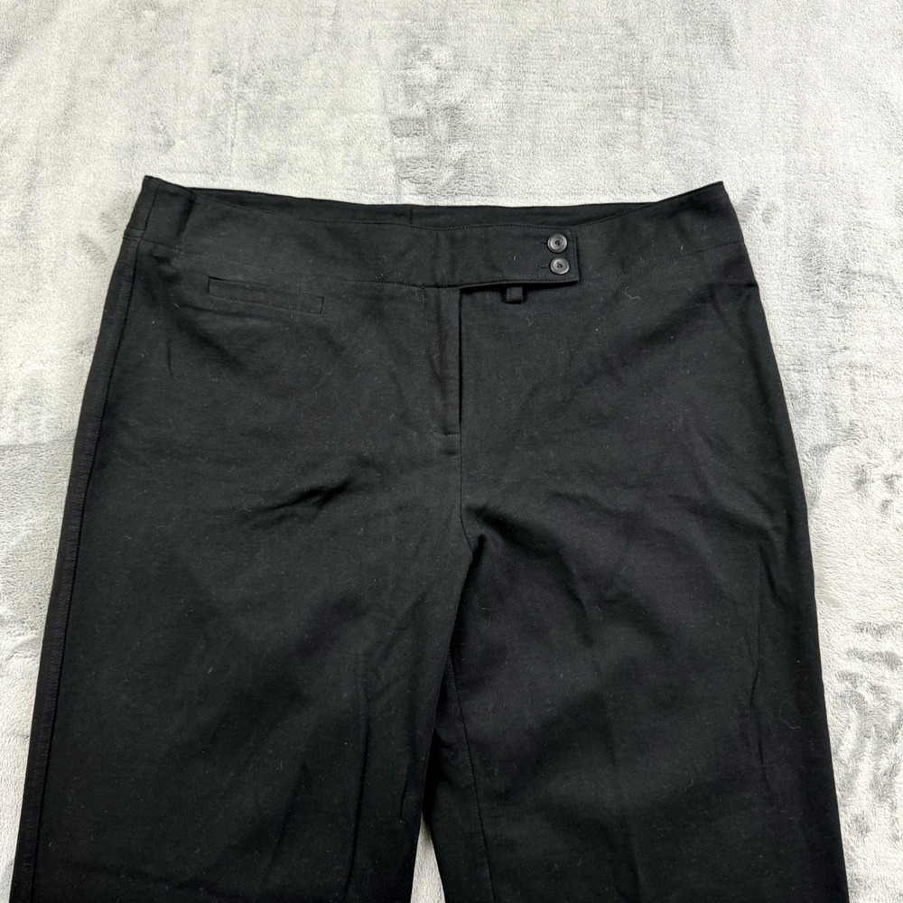 Eileen Fisher Dress Pants Womens Size Large Black Flare Career Pockets High Rise - Picture 2 of 12